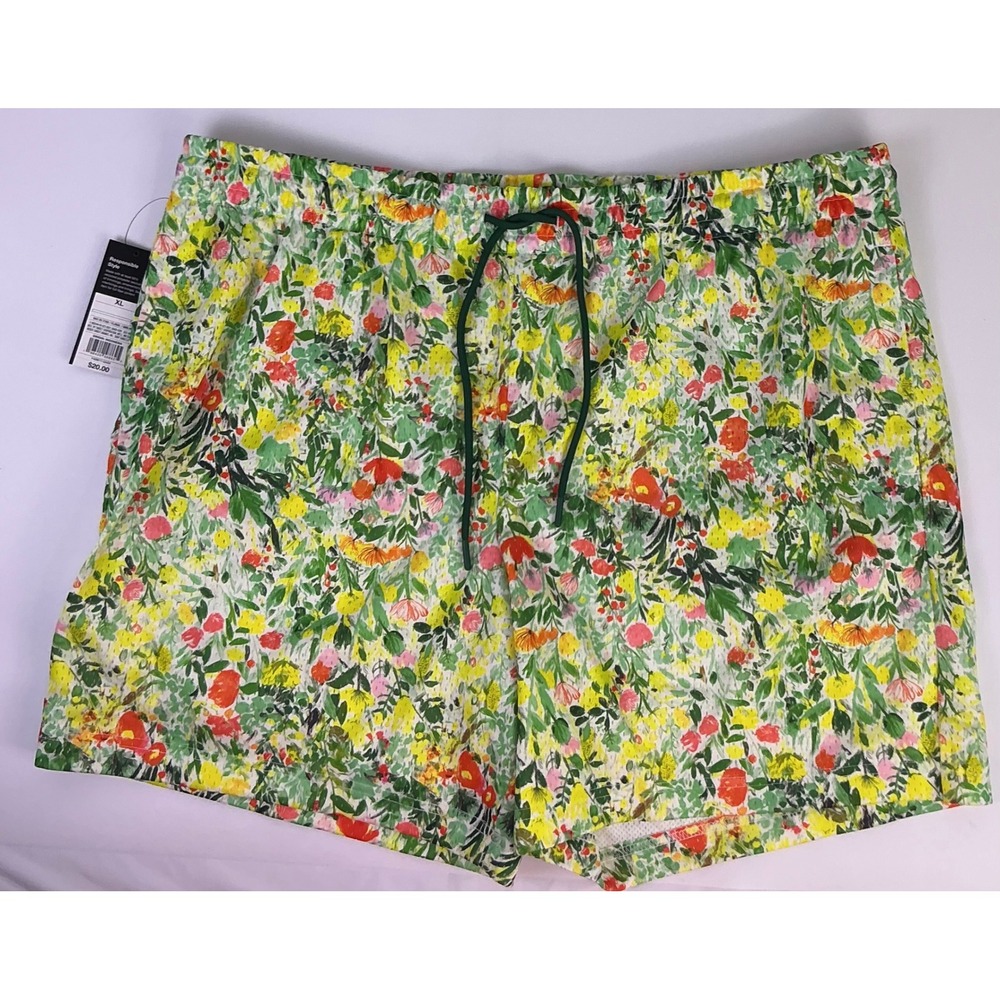 Original Use XL Floral Print Drawstring Shorts Women's Lightweight Summer Casual